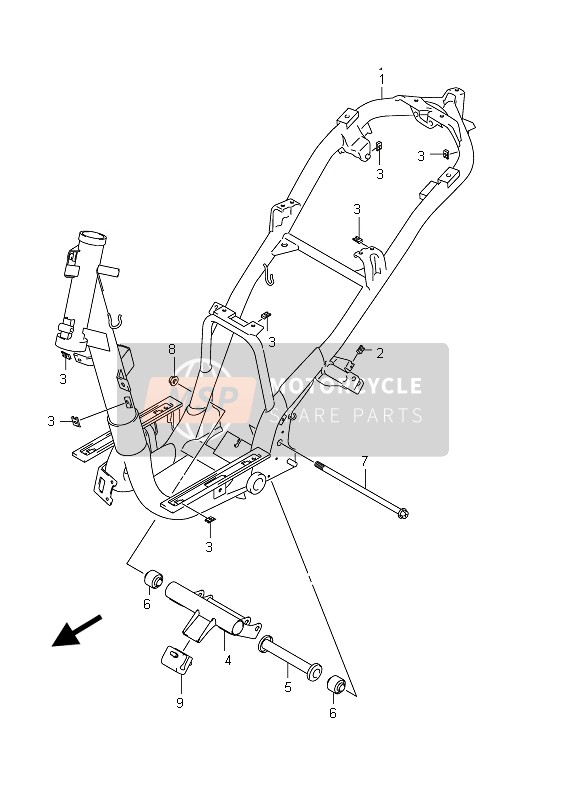 Suzuki UX150 SIXTEEN 2011 Telaio per un 2011 Suzuki UX150 SIXTEEN